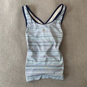 ADIDAS Striped Children’s Top with Cross Back
